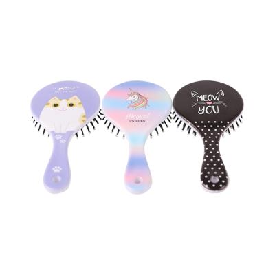 China Cute Salon Home Travel Hotel Girls Detangling Hair Brush Massage Private Label Small Hair Brush for sale