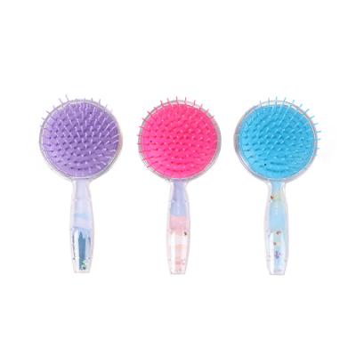 China High Quality Professional Colored Logo Custom Round ABS Travel Salon Hotel Women Hair Massage Brush for sale