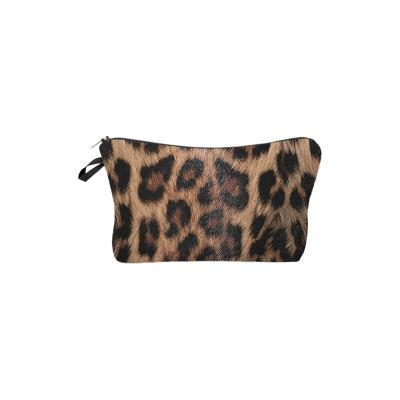 China Fashion / Normcore / Lady Fashion Leopard Pattern Designer Makeup Brush Luxury Cosmetics Bag for sale