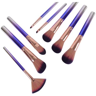 China Spot Brush OEM Face Brush Cosmet 8pcs Set Mini Travel Promotional Set Cosmetic Makeup Brushes for sale