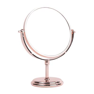 China 2021 Customization Metal Popular Professional Cosmetic Desktop Mirror Lighted Portable Desktop Makeup Mirror for sale