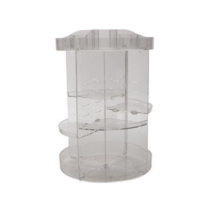 China Round 3-6L Modern Transparent Large Capacity 360 Degree Rotating Cosmetic Organizers Storage Boxes for sale