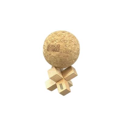 China Eco-Friendly Natural Company Stocked Cork Cat Toy Ball Cheap Price High Quality for sale