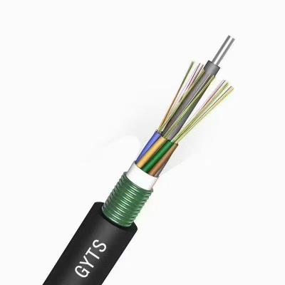 China Aerial / Duct YUANYI Fiber Optic Cable GYTS Outdoor Used For Duct / Antenna With Steel Band 2-288 Core Communication Cables for sale