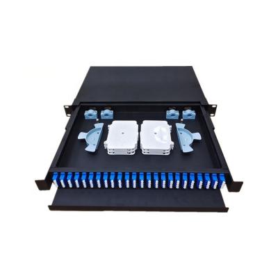 China Direct & Indoor Cable Branch 19 Inch 24/48/96 Core 24/48/96 Core 1U Fiber Optic Electrical Panel Frame Patch Panel Box 96f Odf Port High Quality Fiber Panel for sale