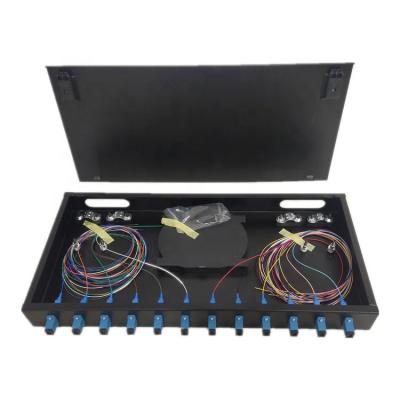 China YUANYI 24C Metal Fiber Optic Termination Box SC SI FC FTTH Fiber Optic Patch Panel for sale