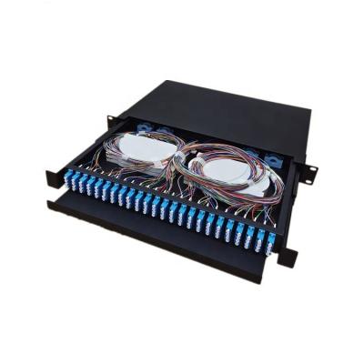 China YUANYI 96C Metal Fiber Optic Termination Box Simplex SC FTTH Fiber Optic Patch Panel for sale