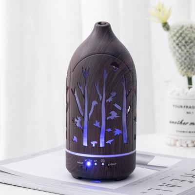 China Household New 100ml 3D Rotating Wood Grain Essential Oil Difusor Aroma Diffuser 2021 Bestseller for sale