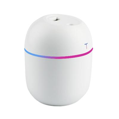 China Free Price Sample Cheap Portable Car Cool Color LED 200ml USB Cool Air Humidifier for sale