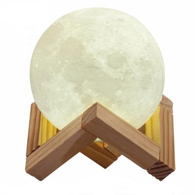 China Decoration 3D Touch Control Remote Control PLA Printing Moon Lamp for sale