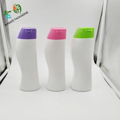 China BEAUTY PACKAGING 200ml/400ml hot sale PE empty cosmetic shampoo bottle with flip cap for sale