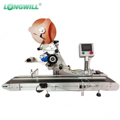 China High Accuracy Multi Suitable Desktop Full Automatic Flat Sticker Labeler Food Size Labeling Machine Bottle for sale