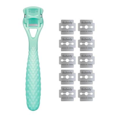 China Finger Nail Foot Callus Shaver and Hard Scraper Removers for Feet Razor Tools with 10 Blades Professional Pedicure Knife for sale