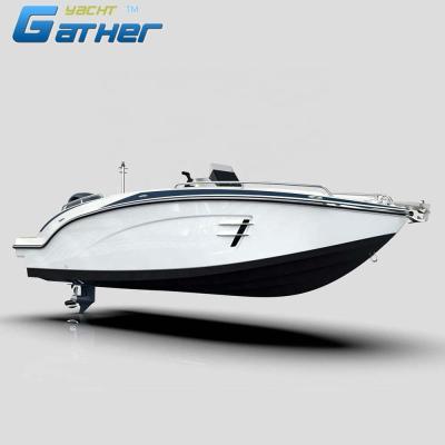 China Fiberglass Rally Yacht Hot Sale 19ft Fiberglass Fishing Boat For Sale for sale