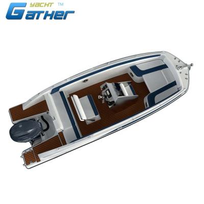 China Hot Selling Fiberglass White Color 19ft Fiberglass Speed ​​Fishing Boat for sale