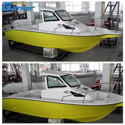 China Fishing Gather Yacht 7.5m Fiberglass Fishing Boat For Sale for sale