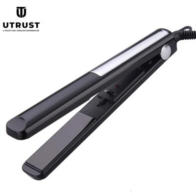 China Professional UV LED Temperature Display Dual Voltage Hair Straightener with Ceramic Coating Aluminum Plate for sale