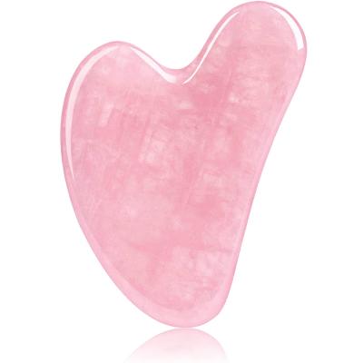 China Gua Sha Massage Tool Rose Quartz Gua Sha Comfortable Facial Scraping Facial Tools for sale