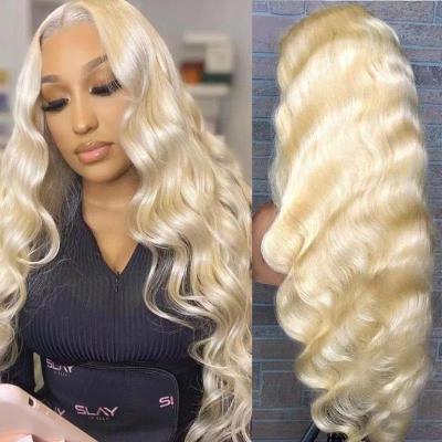 China Other Color 100% Virgin Hair 13*4 Lace Frontal Wig 8-30 Inch Wholesale 613 Inch For Black Women for sale