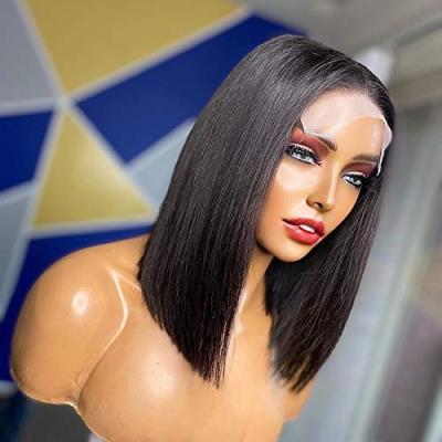 China Other Wholesale 100% Grade 150% Virgin Hair Bob Wigs 4*4 Lace Closure 100% Density For Black Women for sale