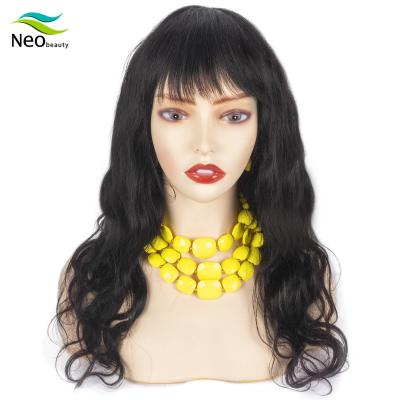 China Wholesale Grade 8A Hair Wigs Vrigin Remy Hair Top Bang Wigs Raw Hair For Beauty Woman for sale