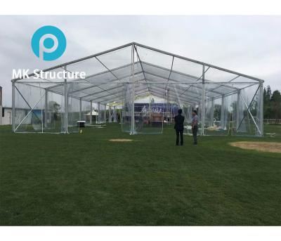 China Durable Fancy Party Large White Wedding 15x35m Glass Tent 500 People For Sale for sale