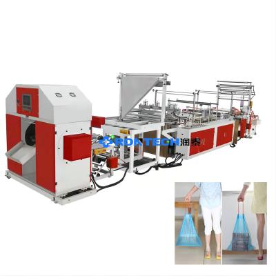 China Soft Packaging Bag Making Machinery Draw Disposable Plastic Twine Continuous-Rolled Garbage Bag Making Machine for sale