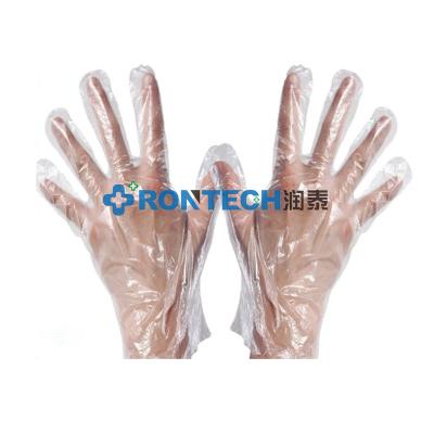 China Hotels Factory Price Automatic Disposable Plastic Gloves (Two Lines) Making Machine With Automatic Tear Off for sale