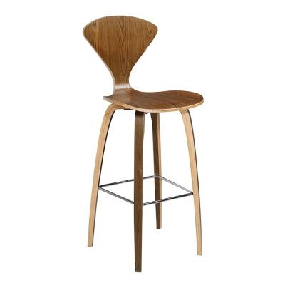 China Mid Century Modern Furniture Wooden Plywood Cherner Bar Stool Revolving Chair for sale