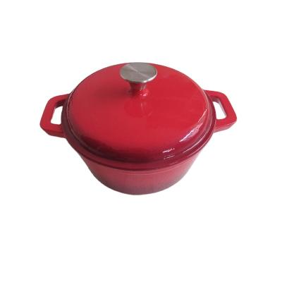 China Sustainable Household Kitchen Cooking Enamel Coated Cast Iron Casserole / Pot Round Dutch Oven for sale