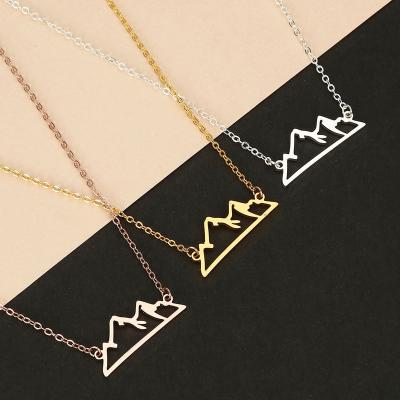 China CLASSIC New Stainless Steel Women's Personality All-match Stainless Steel Mountain Necklace Jewelry for sale