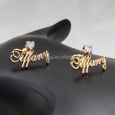 China CLASSIC Custom Name Earrings With Diamonds Like Bright Diamonds for sale