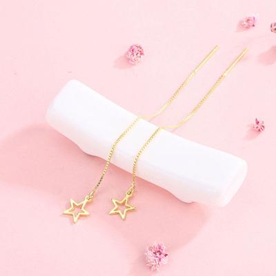 China Cute Manufacturers Supply Star Pentagon Ear Wire Stud Earrings Stainless Steel Female Ear Wire for sale