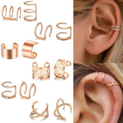 China Cute earring set stainless steel personality no ear piercing ear clips set simple stud earrings factory outlet for sale