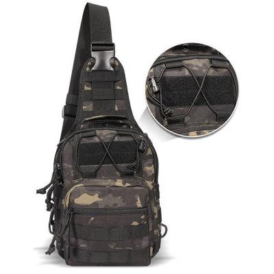 China Outdoor Sport  Travel  Hiking Camping Camouflage Single Crossbody Tactical Bag Small Shoulder Polyester Multifunctional Tactical Chest Bag for sale