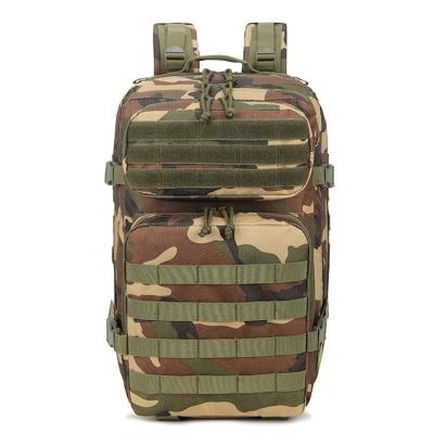 China Molle system Large Capacity Camouflage Hiking Backpack Customized Outdoor Camping Travel Bag Waterproof 40L Tactical Bag Pack for sale