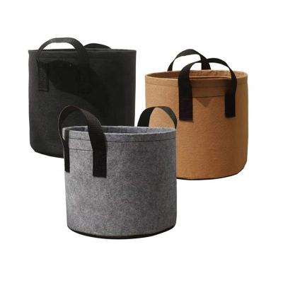 China Plant Grow Bag New Arrival Wholesale Garden Plant Grow Bag Fabric Pots Round Shape Durable Felt Planting Bag for sale