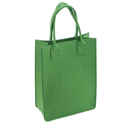 China Shopping Wholesale Custom Logo Reusable Promotional Shopping Tote 3mm Felt Bag With Handle for sale