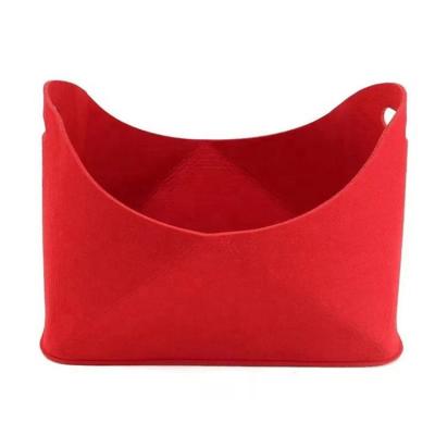 China Folding Eco Friendly Home Storage Organization Bag Customized Design Felt Storage Bag for sale