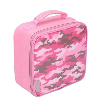 China Fashion Portable Eco-friendly insulated lunch food customized Camouflage lunch cooler bag for kids for sale