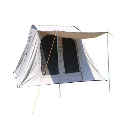 China Extended Type Spring Waterproof Family Cotton Canvas Luxury Tents Camping Outdoors Tents For Sale for sale