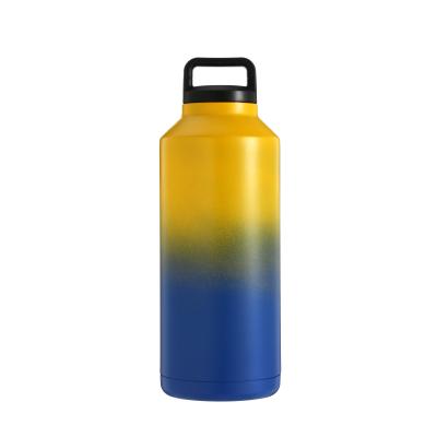 China PORTABLE 64oz Beer Shaker Stainless Steel Disposable Water Bottle Insulated for sale