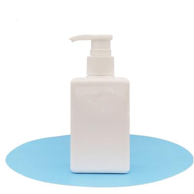 China 120ml Household Products PET White Square Lotion Bottles Body Product Container With Facial Pump Detergent Bottle for sale