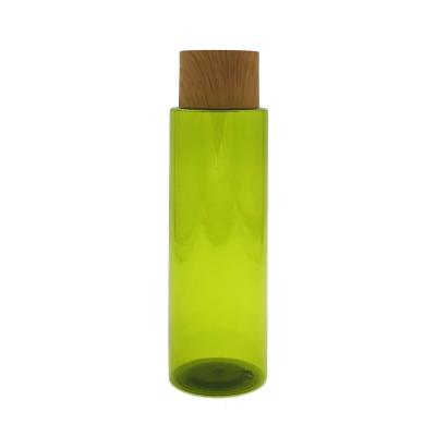 China Household Products New Design 200ml PET Plastic Bottle Cosmetic Packaging Cylindrical Toner Vial With Disc Cap for sale