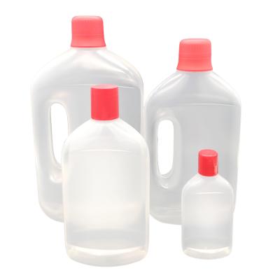 China High quality 2L 1L 500g 100g pp household products cleaning liquid detergent disinfectant and alcohol plastic bottle with screw cap for sale