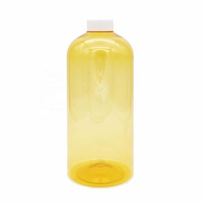 China Household Products Bottle 1000ml 1L PET Plastic Cosmetic Square Wash Bottle With Screw Cap for sale