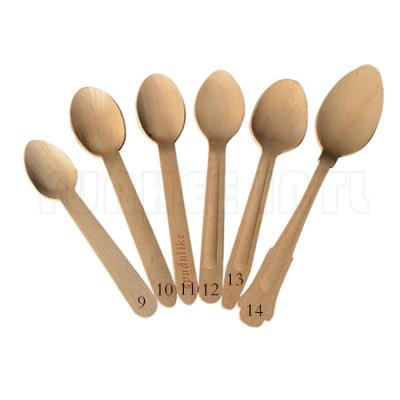 China 140mm To 200mm Disposable Wooden Disposable Ice Cream Spoon Dessert Spoon for sale