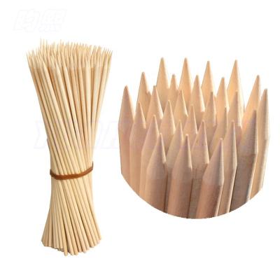 China Easily Cleaned Barbecue Birch Wood Skewers BBQ Kebab Skewers for sale