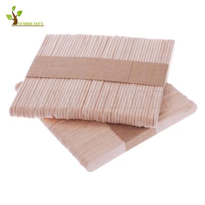 China Sustainable Round Grind Birch Wood Edge Birch Ice Cream Beveled Popsicle Stick With LOGO for sale