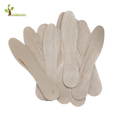 China Viable FSC FDA Approved 75mm Flat Birch Wooden Ice Cream Paddle Scoop for sale